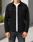Mivanity Men's Multi-Pocket Stand Collar Button-Front Jackets