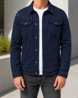 Mivanity Men's Multi-Pocket Stand Collar Button-Front Jackets