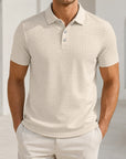 Mivanity Men's Plaid Patchwork Short-Sleeve Polo Shirts