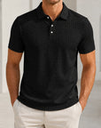 Mivanity Men's Plaid Patchwork Short-Sleeve Polo Shirts