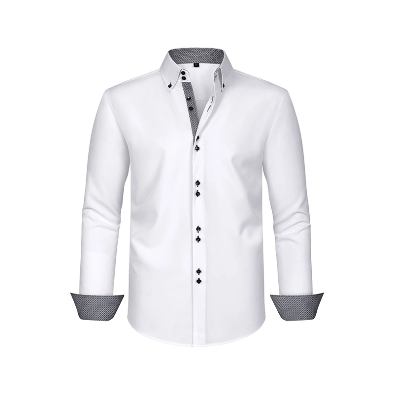 Mivanity Men's Plus Size Long-Sleeve Stretch Shirts