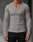 Mivanity Men's Plus Size V-Neck Solid Color Casual T-Shirts