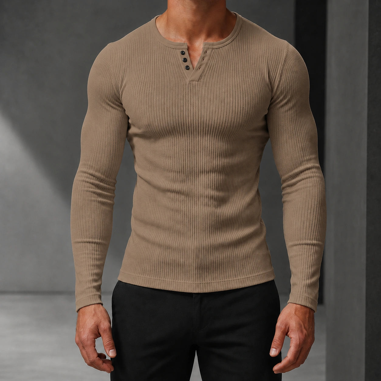 Mivanity Men's Plus Size V-Neck Solid Color Casual T-Shirts