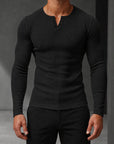 Mivanity Men's Plus Size V-Neck Solid Color Casual T-Shirts
