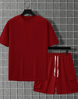 Mivanity Men's Polyester Workout T-Shirt Shorts Sets