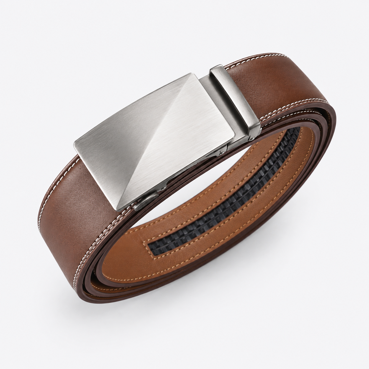 Mivanity Men's Premium Leather Belt with Automatic Buckle