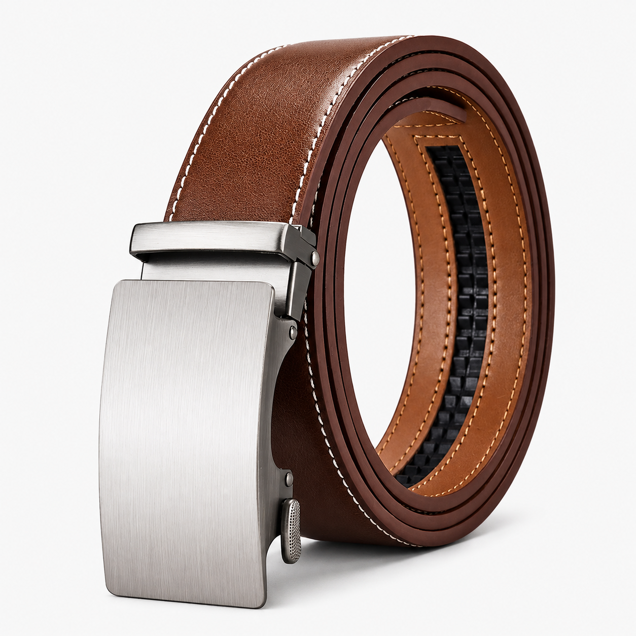 Mivanity Men's Premium Leather Belt with Automatic Buckle