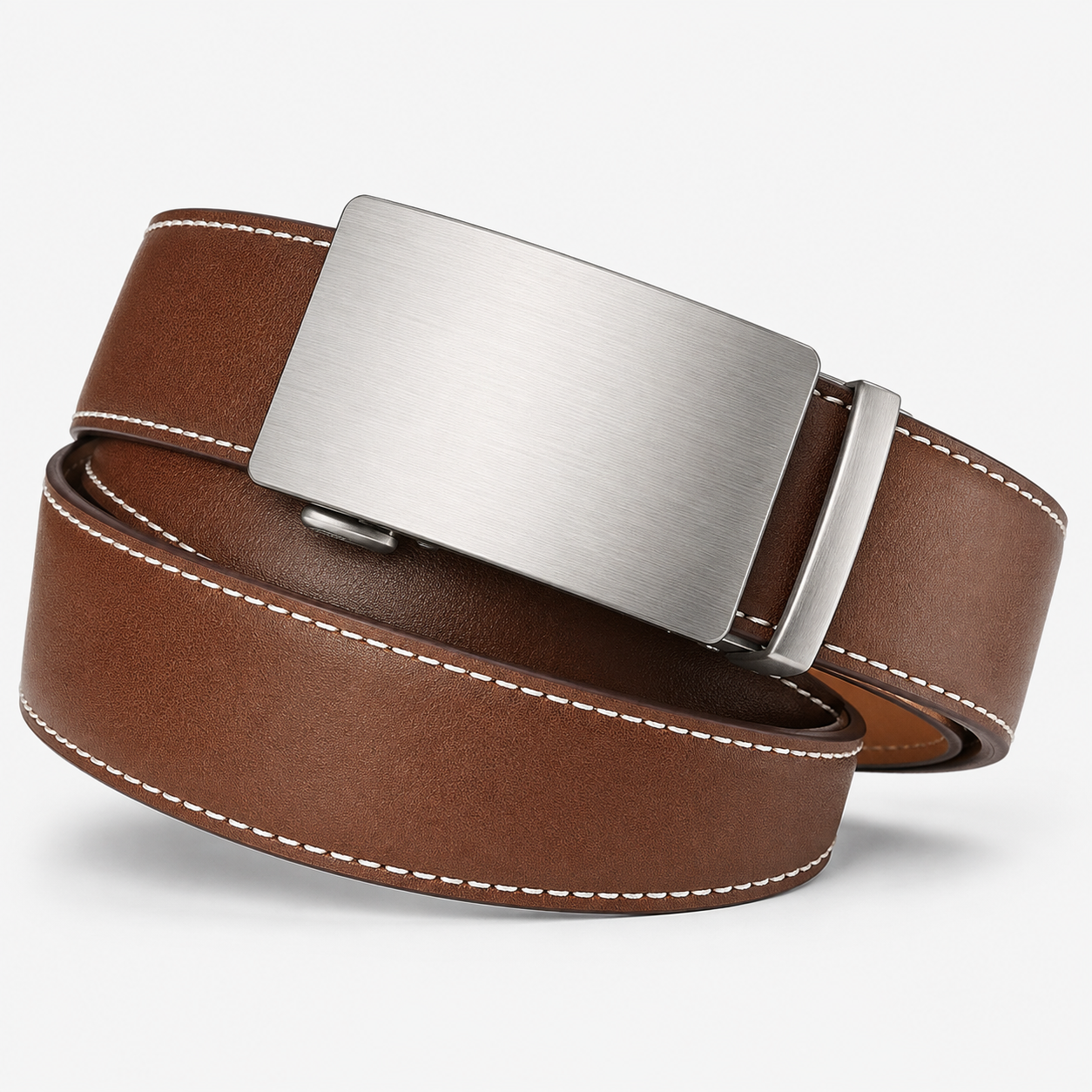 Mivanity Men's Premium Leather Belt with Automatic Buckle