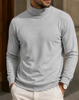 Mivanity Men's Premium Turtleneck Sweater Classic Slim Fit Knit Pullover