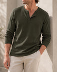 Mivanity Men's Retro Casual Button Up Comfortable Solid Color Short Sleeve Henley Shirt