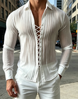 Mivanity  Men's Shirt Casual Shirt Button Up Shirts