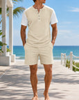 Mivanity Men's Short-Sleeve T-Shirt Shorts 2-Piece Summer Sets