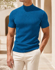 Mivanity Men's Slim-Fit Crew Neck Knit T-Shirts