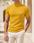 Mivanity Men's Slim-Fit Crew Neck Knit T-Shirts