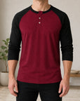 Mivanity Men's Slim-Fit Crew Neck Long-Sleeve T-Shirts