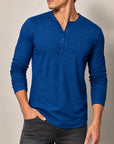 Mivanity Men's Slim-Fit Vintage Long-Sleeve T-Shirts