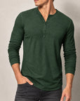 Mivanity Men's Slim-Fit Vintage Long-Sleeve T-Shirts