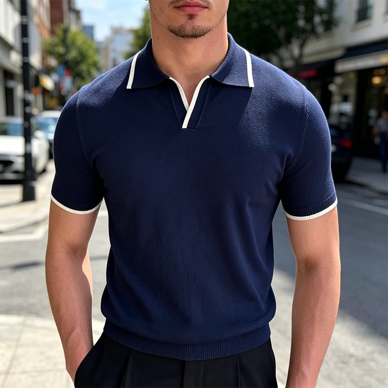 Mivanity Men's Slim Fit Pique Polo Shirts