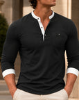 Mivanity Men's Solid Color Henley T-Shirts