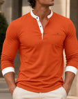 Mivanity Men's Solid Color Henley T-Shirts