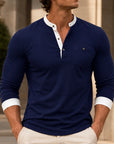 Mivanity Men's Solid Color Henley T-Shirts