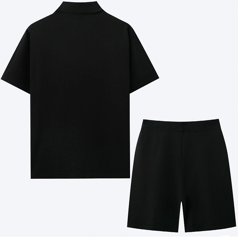Mivanity Men's Solid Color Knit Cardigan Shorts Sets
