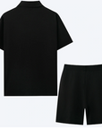 Mivanity Men's Solid Color Knit Cardigan Shorts Sets