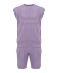 Mivanity Men's Solid Color Knit T-Shirt Shorts 2-Piece Sets