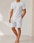 Mivanity Men's Solid Color T-Shirt Shorts Sets