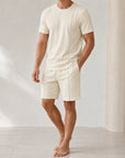 Mivanity Men's Solid Color T-Shirt Shorts Sets