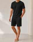 Mivanity Men's Solid Color T-Shirt Shorts Sets
