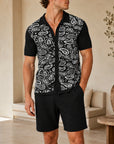 Mivanity Men's Streetwear Knit Shorts 2-Piece Summer Sets