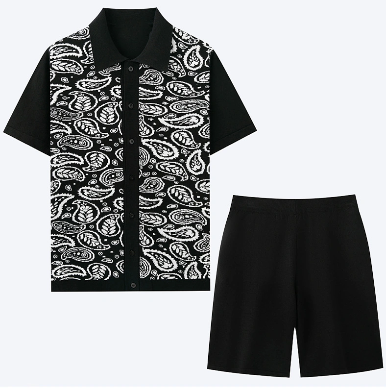 Mivanity Men's Streetwear Knit Shorts 2-Piece Summer Sets