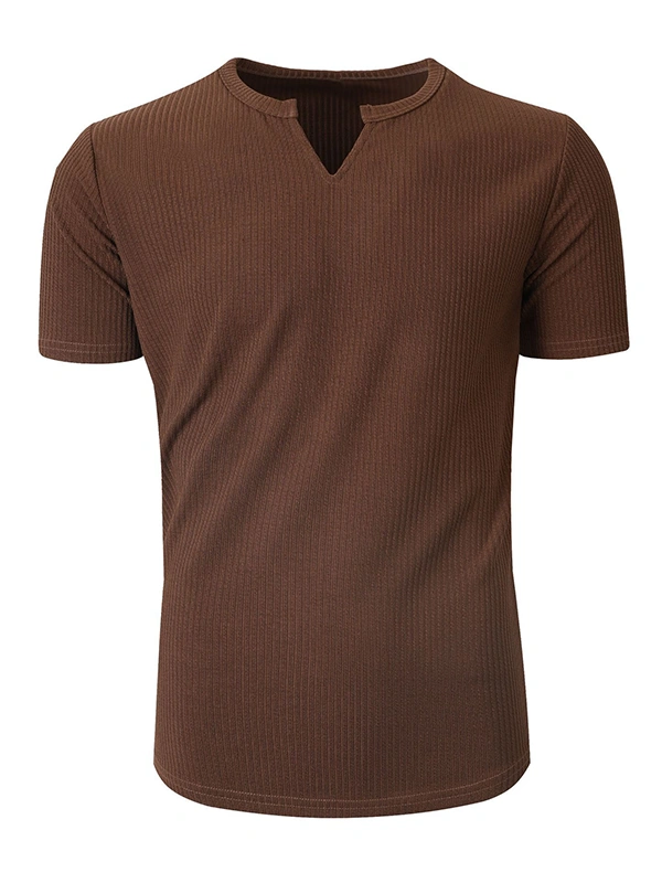 Mivanity Men's Stretch Vertical Stripe Short-Sleeve T-Shirts