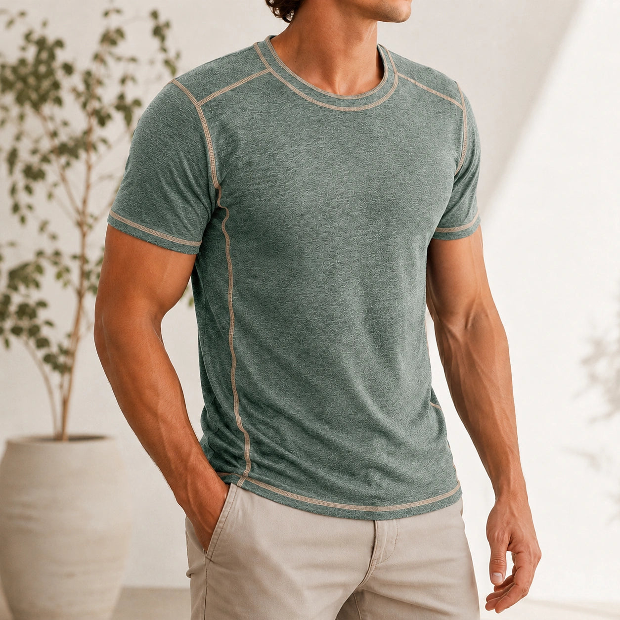 Mivanity Men's Striped Color-Block T-Shirts