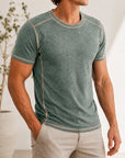 Mivanity Men's Striped Color-Block T-Shirts