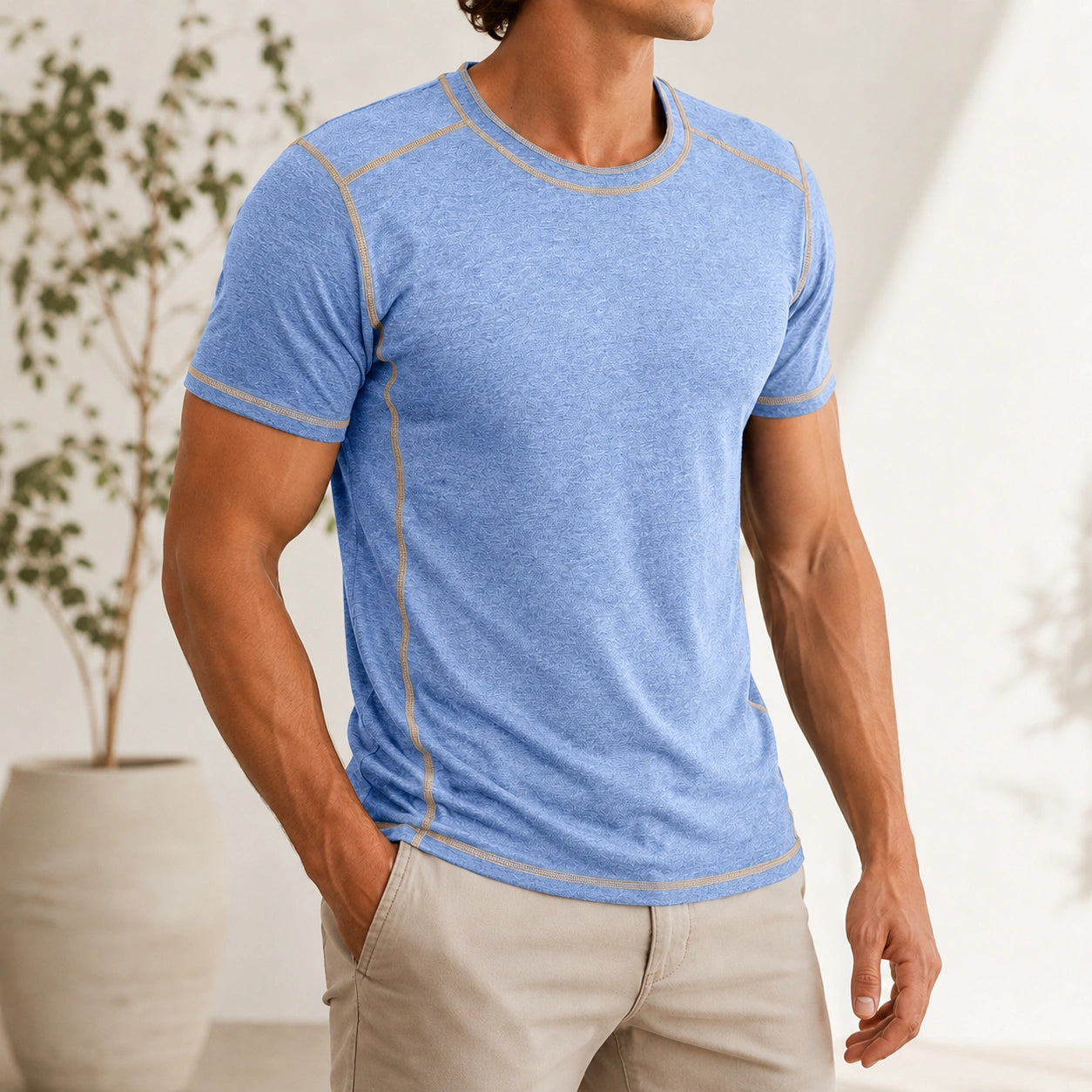 Mivanity Men's Striped Color-Block T-Shirts