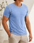 Mivanity Men's Striped Color-Block T-Shirts