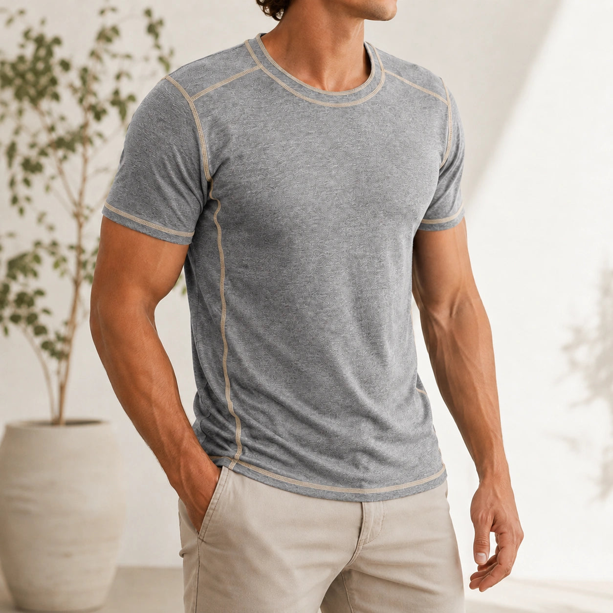 Mivanity Men's Striped Color-Block T-Shirts
