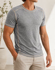 Mivanity Men's Striped Color-Block T-Shirts