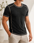 Mivanity Men's Striped Color-Block T-Shirts