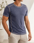 Mivanity Men's Striped Color-Block T-Shirts