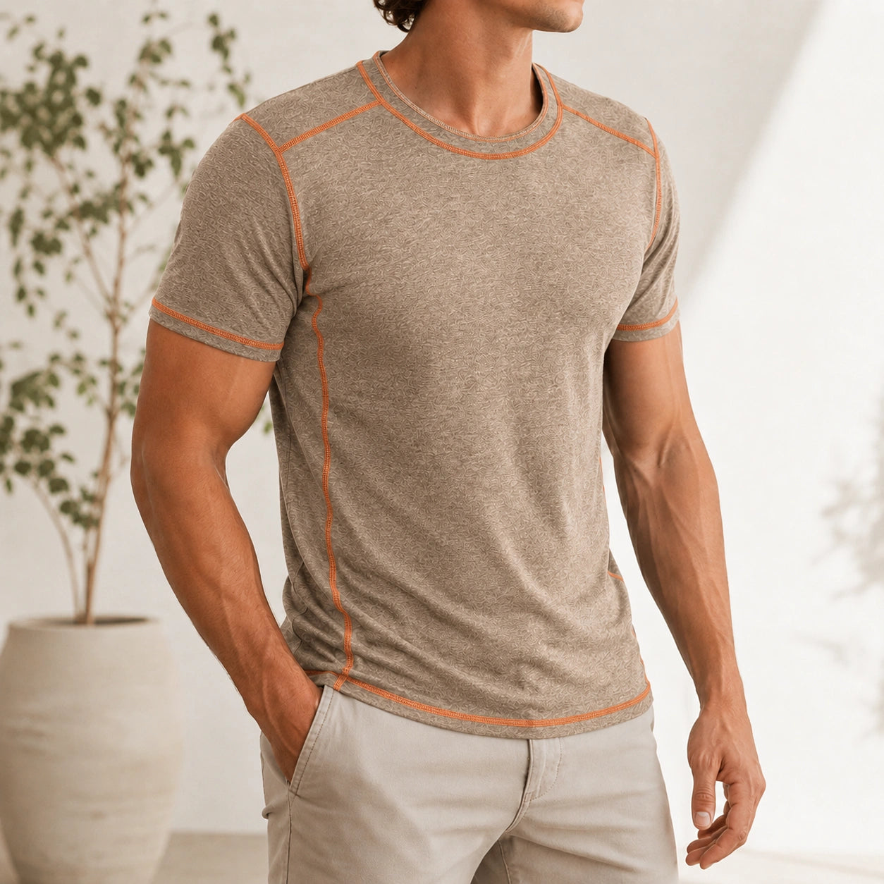 Mivanity Men's Striped Color-Block T-Shirts