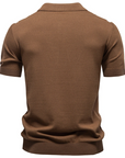 Mivanity Men's Striped Knit Short-Sleeve Shirts