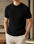 Mivanity Men's Striped Short-Sleeve Crew Neck T-Shirts