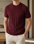 Mivanity Men's Striped Short-Sleeve Crew Neck T-Shirts