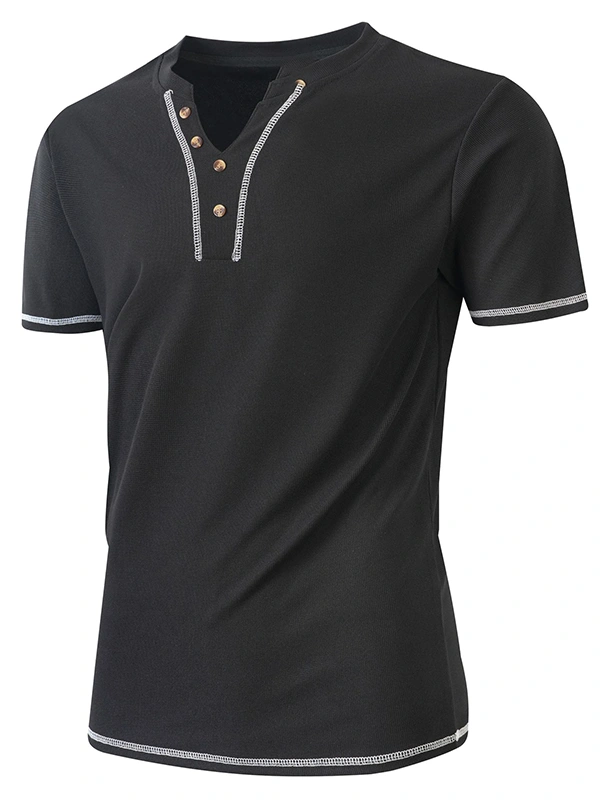 Mivanity Men's Striped Slim-Fit Short-Sleeve Shirts
