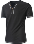 Mivanity Men's Striped Slim-Fit Short-Sleeve Shirts