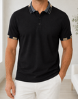 Mivanity Men's Summer Contrast Collar Short-Sleeve Shirts