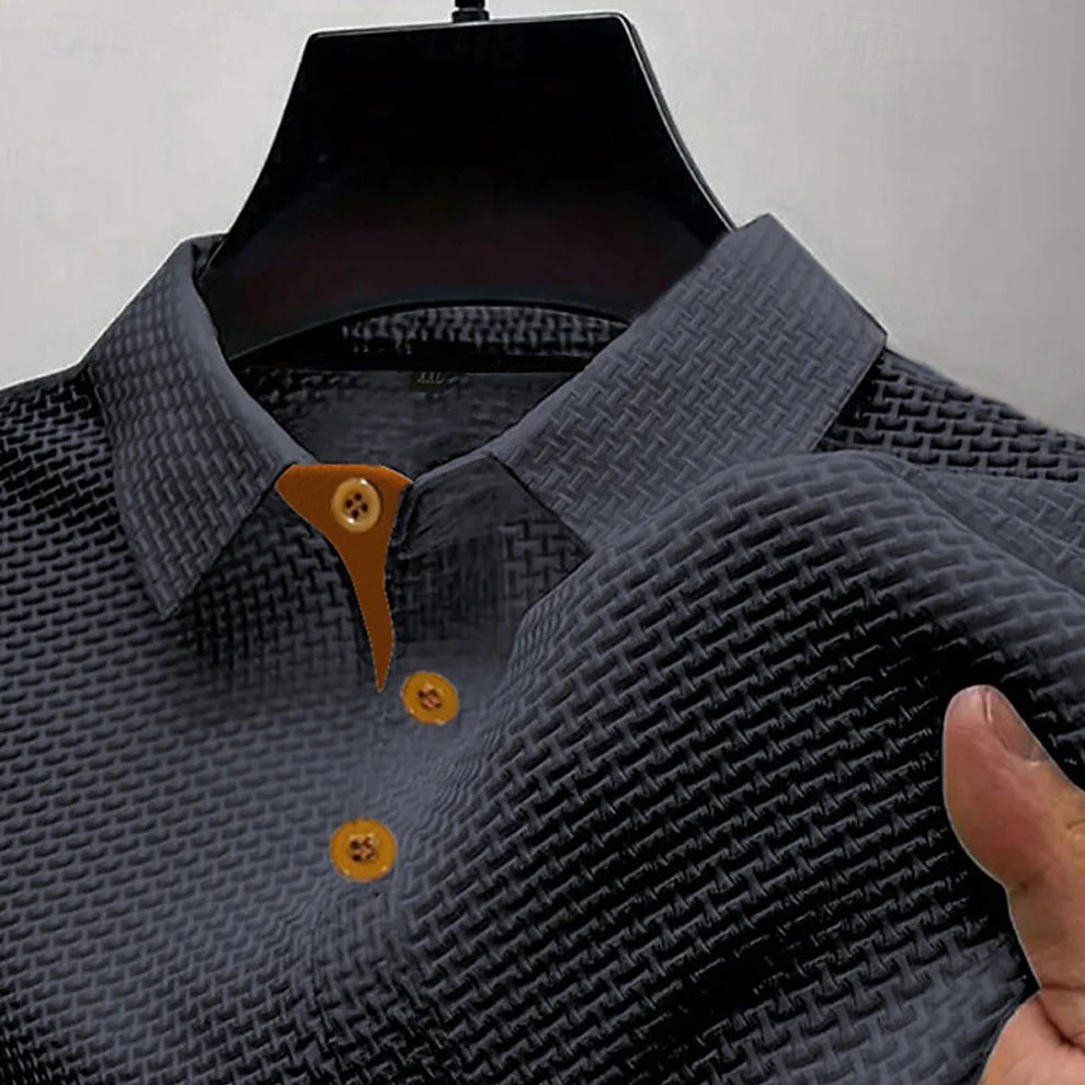 Mivanity Men's Summer Waffle Polo
